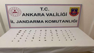 Ankarada çeşitli dönemlere ait olduğu tespit edilen 65 adet sikke ele geçirildi