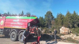 Antalyada çıkan orman yangını büyümeden söndürüldü