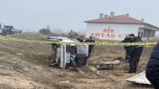 Arsaya uçan otomobilde bulunan 1 kişi öldü, 3 kişi yaralandı