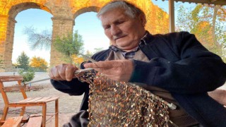 Aspendos Antik Kentinin su kemerleri yanında 63 yıldır geçimini meyve suyu satarak sağlıyor