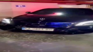 Başakşehirde yabancı plakalı çakarlı araç ile drift ve makas attılar
