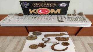 Çanakkalede 120 adet sikke ele geçirildi