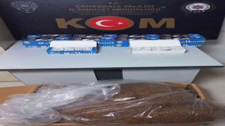 Çanda 20 kilogram kıyılmış tütün ele geçirildi