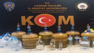 Çankırıda 118 litre sahte alkol ele geçirildi