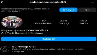Çopuroğlundan sahte hesap uyarısı