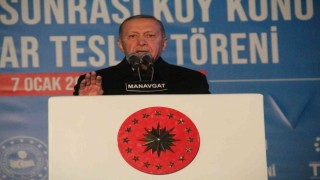 Cumhurbaşkanı Erdoğandan Manavgatta yapılan konutların hak sahiplerine müjde
