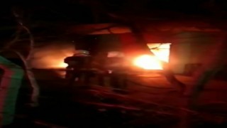 Denizlide işyeri alev alev yandı