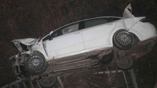 Edirnede otomobil köprüden uçtu: 3ü çocuk 5 yaralı