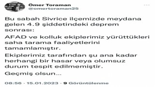 Elazığ Valisi Toraman, “Saha tarama faaliyetlerini tamamlamıştır