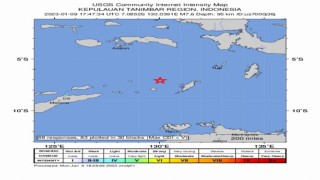 Endonezya açıklarında 7.6 büyüklüğünde deprem