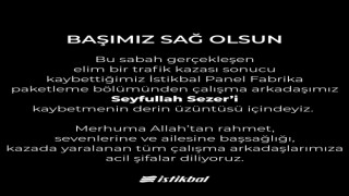 Ertekinden hayatını kaybeden işçi için başsağlığı