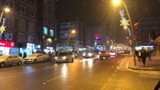 Erzurumda kar yağışı