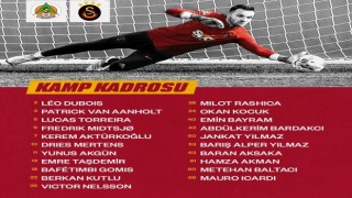 Galatasarayda kamp kadrosu açıklandı: 8 eksik