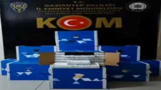 Gaziantepte 130 bin adet kaçak makaron ele geçirildi