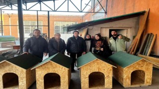 Hayır panayırda toplanan parayla 10 adet kedi ve köpek kulübesi yapıldı