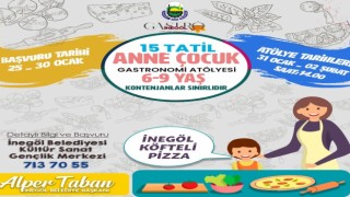 İnegölde anne ve çocuklar için Gastronomi Atölyesine başvurular başladı