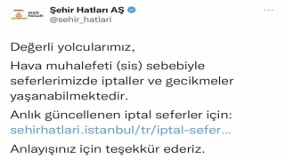 İstanbulda deniz ulaşımına sis engeli