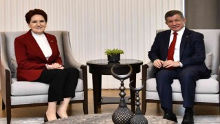 İYİ Parti Lideri Akşenerden Gelecek Partisi Lideri Davutoğluna ziyaret