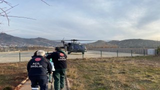 Kalp hastası vatandaşın yardımına jandarma helikopteri yetişti