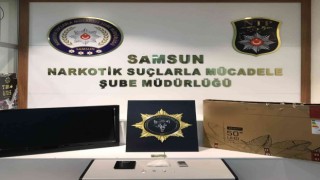 Kargo ile gönderilen televizyonun içinden uyuşturucu çıktı