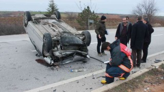 Kırklarelinde otomobiller çarpıştı: 3 yaralı