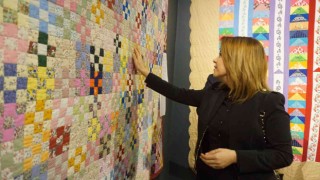 Kırkyama ile yapılan 40 eser düzenlenen sergide görücüye çıktı