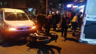 Kocaelide yeni yılla birlikte kazalar peş peşe geldi: Motosiklet sürücüsü böyle savruldu