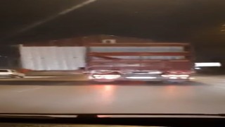 Konteyner evle tehlikeli yolculuk kamerada