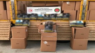 Konyada 2 ton 734 kilogram kaçak tütün ele geçirildi