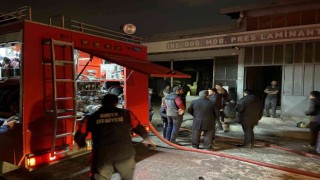 Konyada mobilya atölyesinde yangın