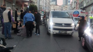Mecidiyeköy de VIP minibüs yolun karşısına geçmeye çalışan kadına çarptı