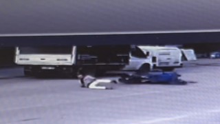 Motosiklet böyle sürüklendi