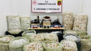 Osmaniye'de Jandarma, kıyılmış tütün ve makaron ele geçirdi
