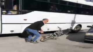 Otobüs şöförü ile kurye sözlü tartışmaya girdi, belediye işlem yaptı