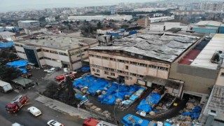 Pendik cam fabrikasındaki tahribat gün ağarınca ortaya çıktı