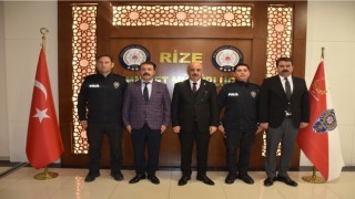 Rizede ayın polisleri ödüllendirildi