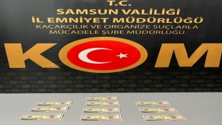 Samsunda 10 adet 50lik sahte dolarla yakalanan şahsa gözaltı