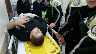 Samsunda motosikletli şahin polisi kazada yaralandı