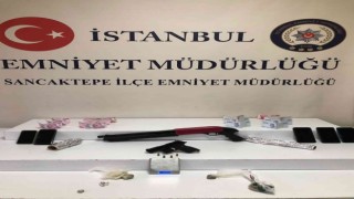 Sancaktepede iş yerinden projektör çalan hırsız kıskıvrak yakalandı