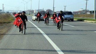 Sarıkamış şehitleri için pedal çevirdiler