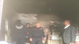 Şehit annesinin evi yangında büyük hasar gördü