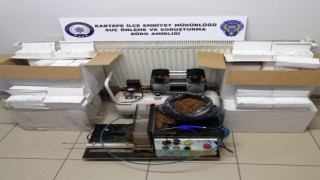 Sigara imalathanesi gibi eve polis operasyonu