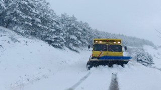 Sinopun yüksek kesimlerinde karla mücadele