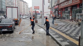 Sungurlu Belediyesinden kar mesaisi