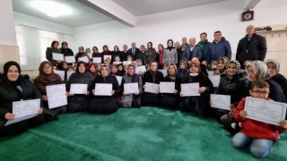 Tavşanlıda 75 kadın çiftçiye süt sığır yetiştiriciliği sertifikası