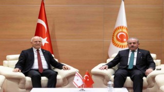 TBMM Başkanı Şentop, KKTC Cumhuriyet Meclisi Başkanı Töre ile bir araya geldi