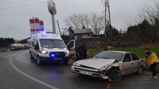 Tekirdağda 1i çocuk 2 kişinin yaralandığı kaza kamerada