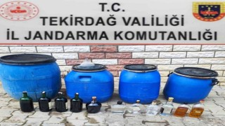 Tekirdağda 255 litre sahte alkol ele geçirildi
