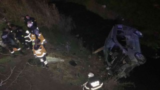Tekirdağda kontrolden çıkan araç dereye uçtu: 1 ölü, 3 yaralı