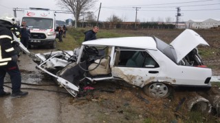 Tekirdağda otomobil takla attı: 1 yaralı
